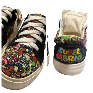 Nintendo Graphic Sneakers with Black and White Accents